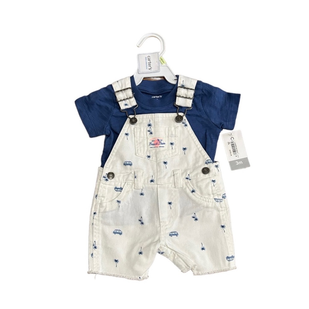 0-3 Months Baby Overalls with shirt